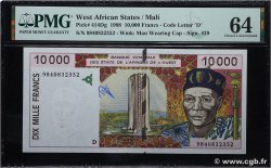 10000 Francs WEST AFRICAN STATES  1998 P.414Dg UNC-