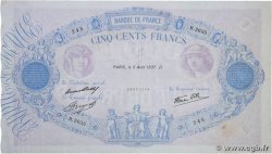 500 Francs BLEU ET ROSE modifié FRANCE  1937 F.31.01 TTB