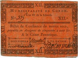 12 Sols FRANCE régionalisme et divers Coron  1792 Kc.49.030 TTB