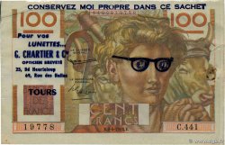 100 Francs JEUNE PAYSAN Publicitaire FRANCE  1952 F.28.32 XF