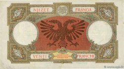 20 Franga ALBANIA  1939 P.07 VF