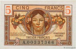 5 Francs TRÉSOR FRANÇAIS FRANKREICH  1947 VF.29.01 fST