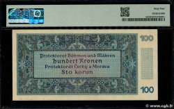 100 Korun Spécimen BOHEMIA & MORAVIA  1940 P.06s UNC-