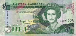 5 Dollars EAST CARIBBEAN STATES  1993 P.26a UNC