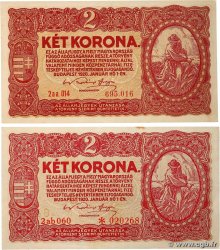 2 Korona Lot HUNGARY  1920 P.058