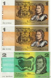 1 et 2 Dollars Lot AUSTRALIA  1979 P.42c et P.43e