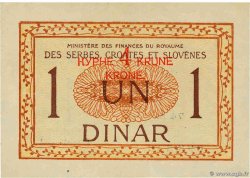 4 Kronen sur 1 Dinar YUGOSLAVIA  1919 P.015a AU-