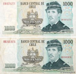 1000 Pesos Lot CHILE  1995 P.154f