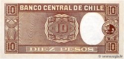 10 Pesos - 1 Condor CHILE  1958 P.120 AU+