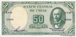 50 Pesos CILE  1958 P.121a BB