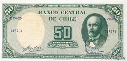 5 Centesimos sur 50 Pesos CHILE  1960 P.126b