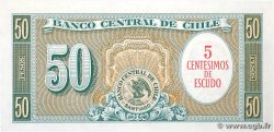 5 Centesimos sur 50 Pesos CHILE  1960 P.126b UNC