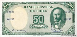 5 Centesimos sur 50 Pesos CHILE  1960 P.126b