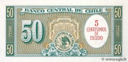 5 Centesimos sur 50 Pesos CHILI  1960 P.126b pr.NEUF