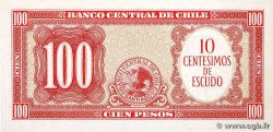 10 Centesimos sur 100 Pesos CHILE  1960 P.127a AU+