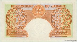 5 Shillings JAMAICA  1957 P.37b AU