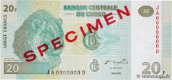 20 Francs Spécimen CONGO, DEMOCRATIQUE REPUBLIC  2003 P.094as