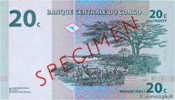 20 Centimes Spécimen RÉPUBLIQUE DÉMOCRATIQUE DU CONGO  1997 P.083s SPL