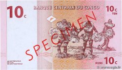 10 Centimes Spécimen REPUBBLICA DEMOCRATICA DEL CONGO  1997 P.082s AU