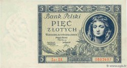 5 Zlotych POLOGNE  1930 P.072 SPL