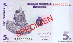 5 Centimes Spécimen CONGO, DEMOCRATIQUE REPUBLIC  1997 P.081s