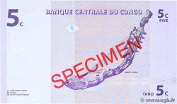 5 Centimes Spécimen CONGO, DEMOCRATIQUE REPUBLIC  1997 P.081s UNC