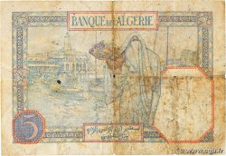 5 Francs TUNISIE  1939 P.08b TB