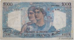 1000 Francs MINERVE ET HERCULE FRANCE  1945 F.41.06 F