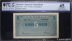 5 Kroner DENMARK  1945 P.035b XF