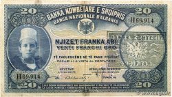 20 Franka Ari ALBANIA  1945 P.12b F