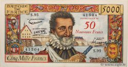 50 NF sur 5000 Francs HENRI IV FRANCE  1958 F.54.01