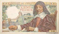 100 Francs DESCARTES FRANCIA  1942 F.27.01