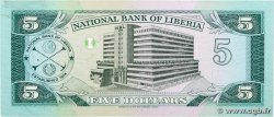 5 Dollars LIBERIA  1989 P.19 UNC-