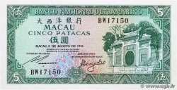 5 Patacas MACAU  1981 P.058c UNC-