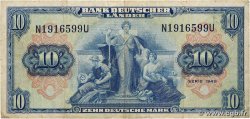 10 Deutsche Mark GERMAN FEDERAL REPUBLIC  1949 P.16a F+