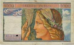 1000 Francs TRÉSOR PUBLIC FRANCE  1955 VF.35.01 TB