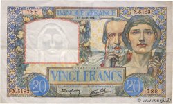 20 Francs TRAVAIL ET SCIENCE FRANCE  1941 F.12.17