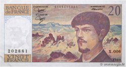 20 Francs DEBUSSY FRANCE  1980 F.66.01