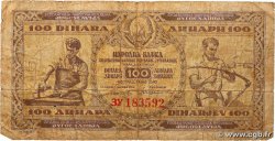 100 Dinara YUGOSLAVIA  1946 P.065a G