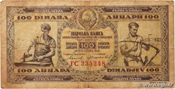 100 Dinara YUGOSLAVIA  1946 P.065c G