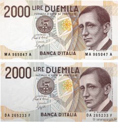 2000 Lire Lot ITALY  1990 P.115