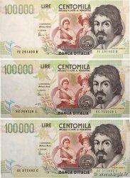 100000 Lire Lot ITALY  1994 P.117a