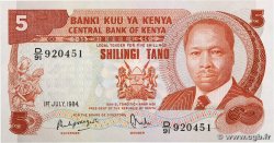 5 Shillings KENYA  1984 P.19c AU