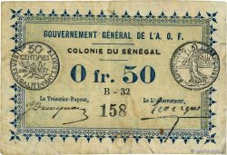 50 Centimes SÉNÉGAL  1917 P.01a TTB