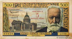 5 NF sur 500 Francs Victor HUGO FRANCE  1959 F.52.02