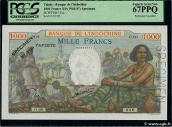 1000 Francs Spécimen TAHITI  1940 P.15cs NEUF