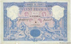 100 Francs BLEU ET ROSE FRANCIA  1908 F.21.23 RC+