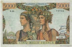 5000 Francs TERRE ET MER FRANKREICH  1951 F.48.03 fSS