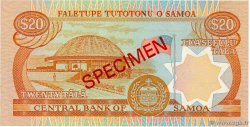 20 Tala Spécimen SAMOA  2002 P.35as FDC