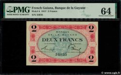 2 Francs FRENCH GUIANA  1917 P.06 q.FDC